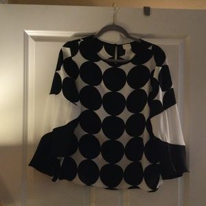 Beautiful black and white polkadot blouse